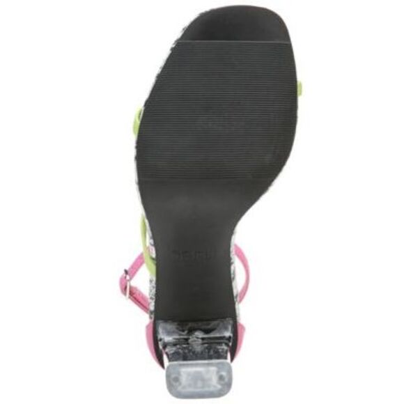 BAR III Womens Pink Transparent Heel Blakke Toe Block Heel Thong Sandals 7 M - Picture 4 of 4